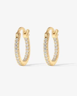 PAVOI Vermeil Earrings-Vermeil Slim Inside-Out Hoops