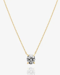 PAVOI Vermeil Necklaces-Vermeil Solitaire Necklace