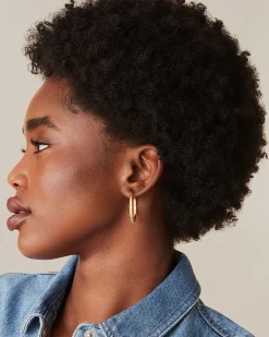 PAVOI Vermeil Earrings-Vermeil Square Tube Hoops