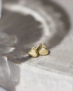 PAVOI Vermeil Earrings-Vermeil Sweetheart Studs