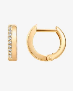 PAVOI Vermeil Earrings-Vermeil Two-Faced Huggie