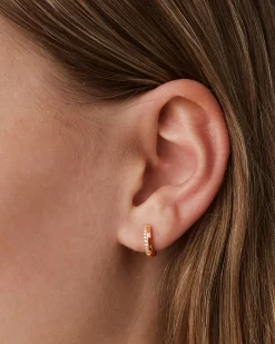 PAVOI Vermeil Earrings-Vermeil Two-Faced Huggie