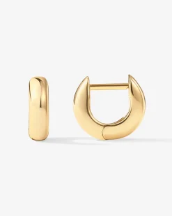 PAVOI Vermeil Earrings-Vermeil Ultra Thick Huggies