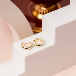PAVOI Vermeil Earrings-Vermeil Ultra Thick Huggies