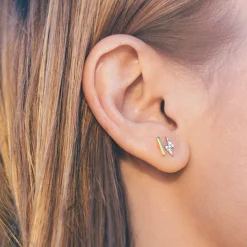 PAVOI Vermeil Earrings-Vermeil Zeus Studs