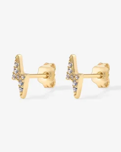 PAVOI Vermeil Earrings-Vermeil Zeus Studs