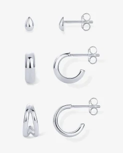 PAVOI Studs|Huggies-Versatile Huggie Trio