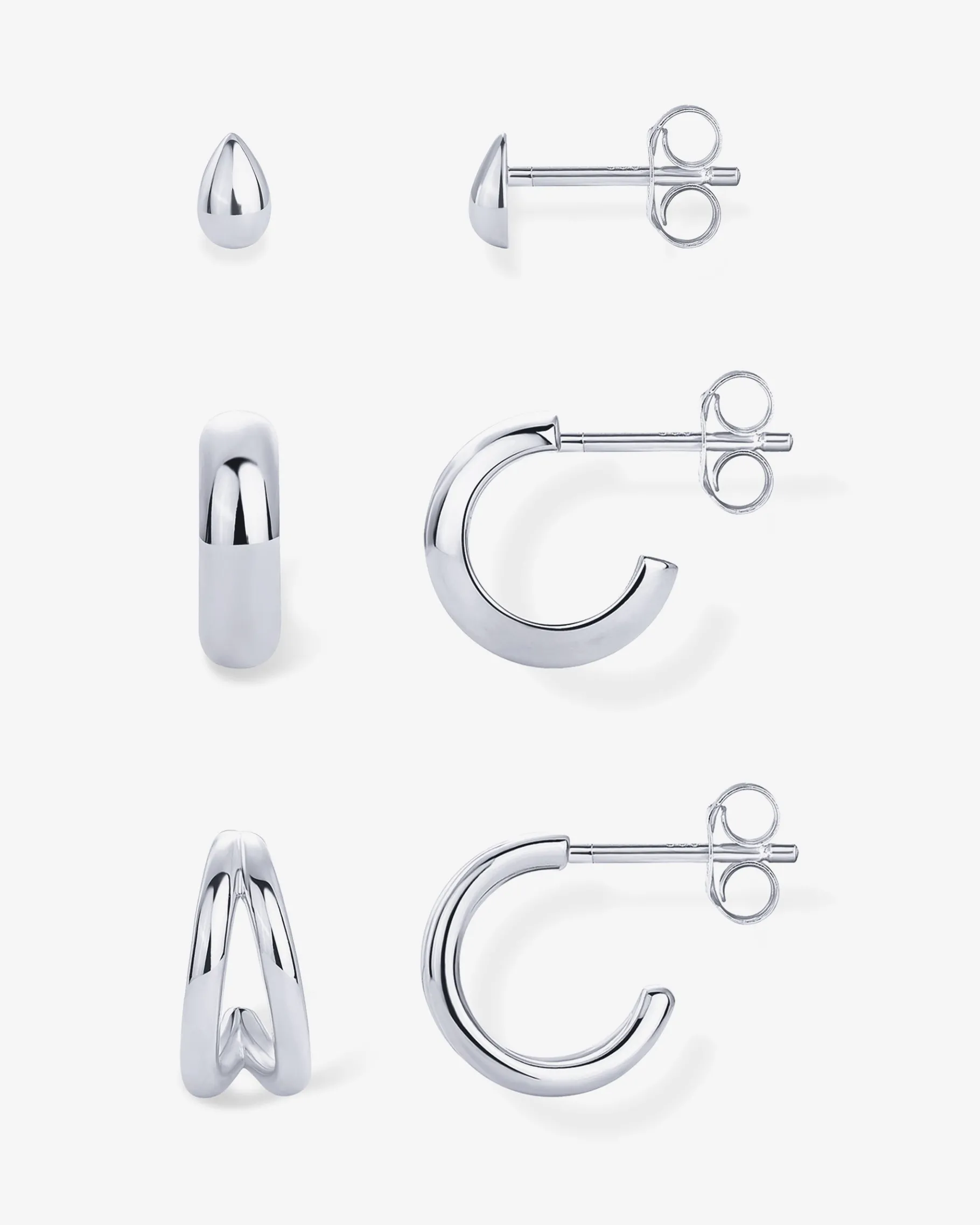 PAVOI Studs|Huggies-Versatile Huggie Trio