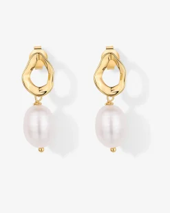 PAVOI Statement|Dangle & Threader-Wavy Pearl Drops Earrings