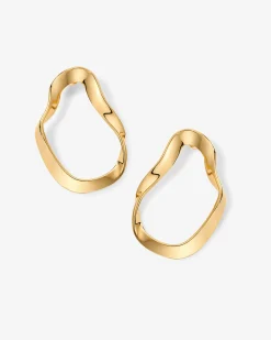 PAVOI Dangle & Threader-Wavy Statement Drop Hoop