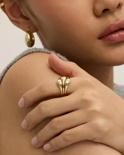 PAVOI Stackable-Wavy Triple Ring Stack Set