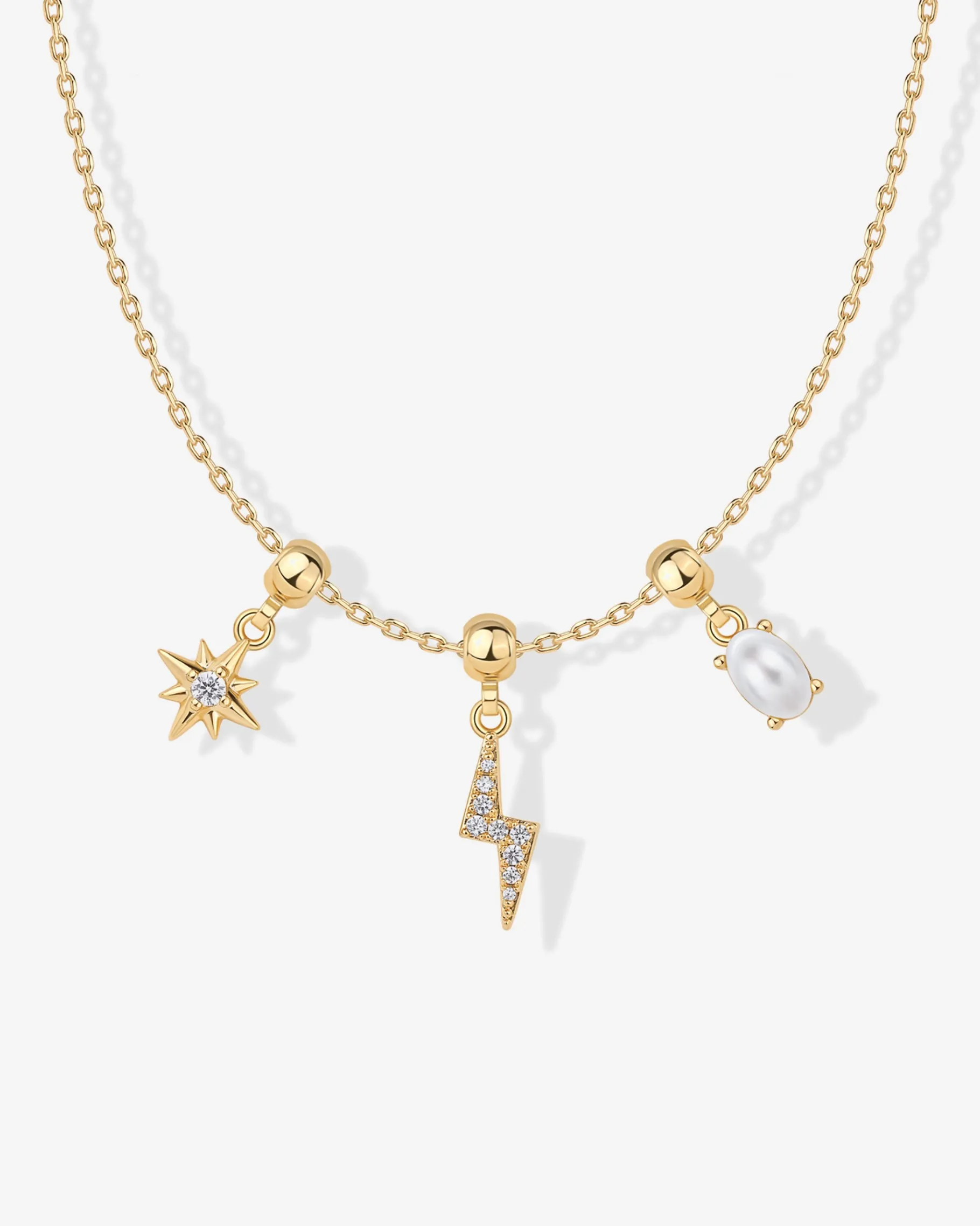 PAVOI Charms|Pearls-Whimsy Celestial Charm Necklace
