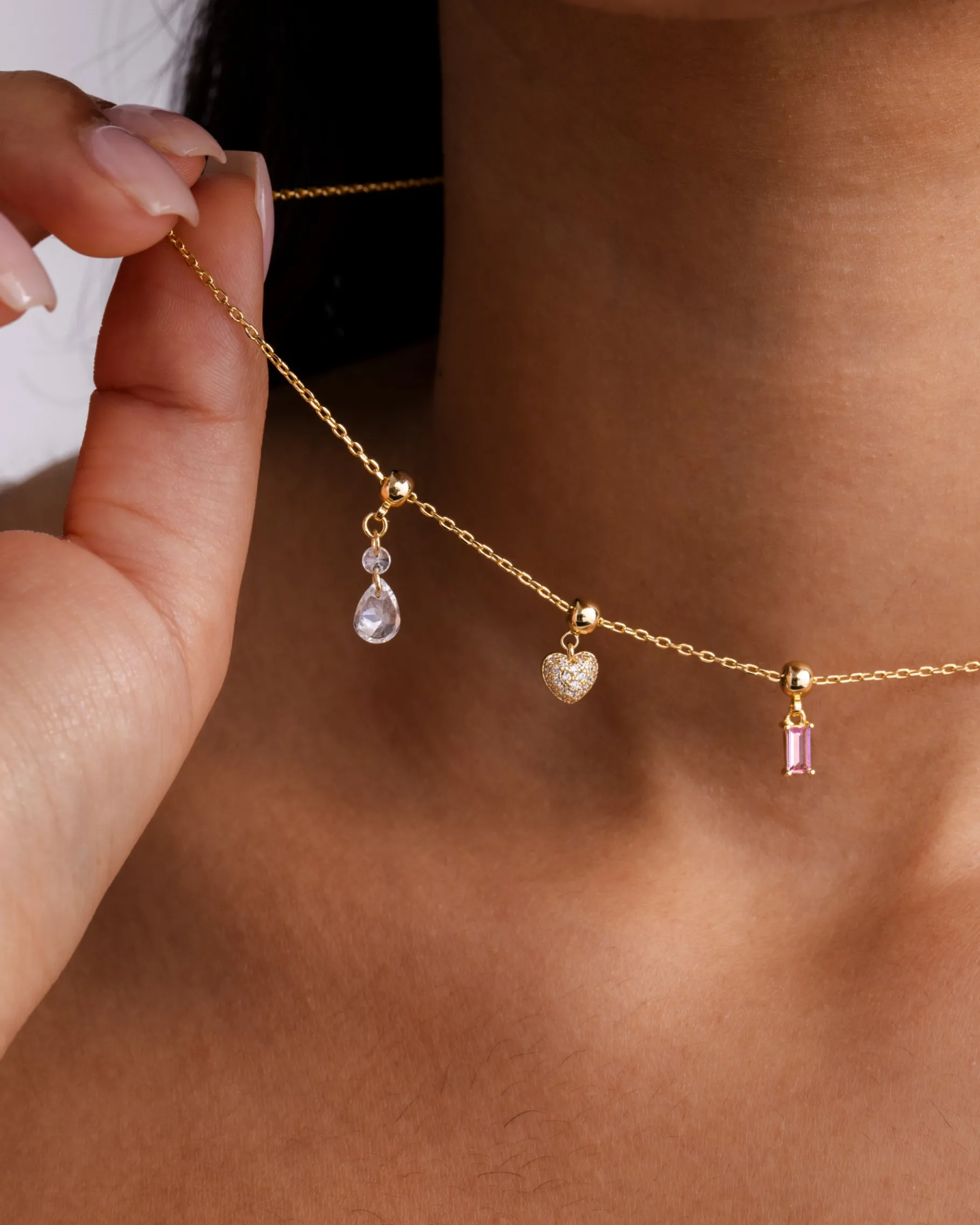 PAVOI Charms|Pendants-Whimsy Heart Charm Necklace
