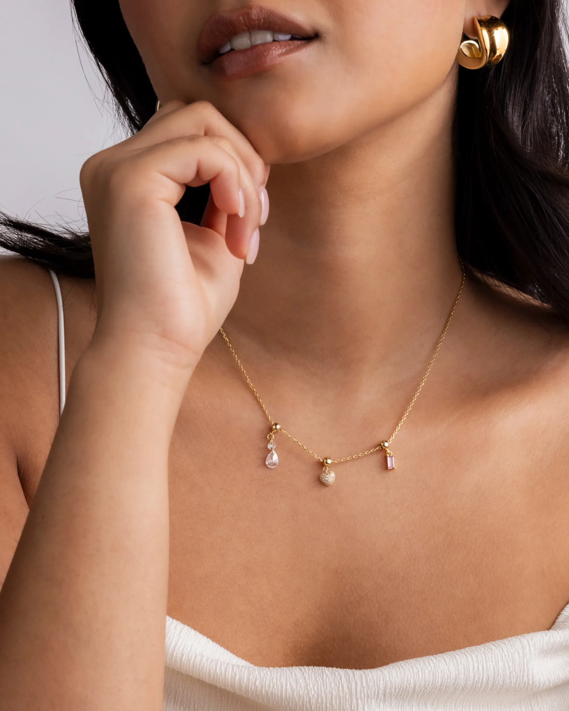 PAVOI Charms|Pendants-Whimsy Heart Charm Necklace