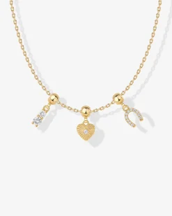 PAVOI Charms|Pendants-Whimsy Horseshoe Charm Necklace