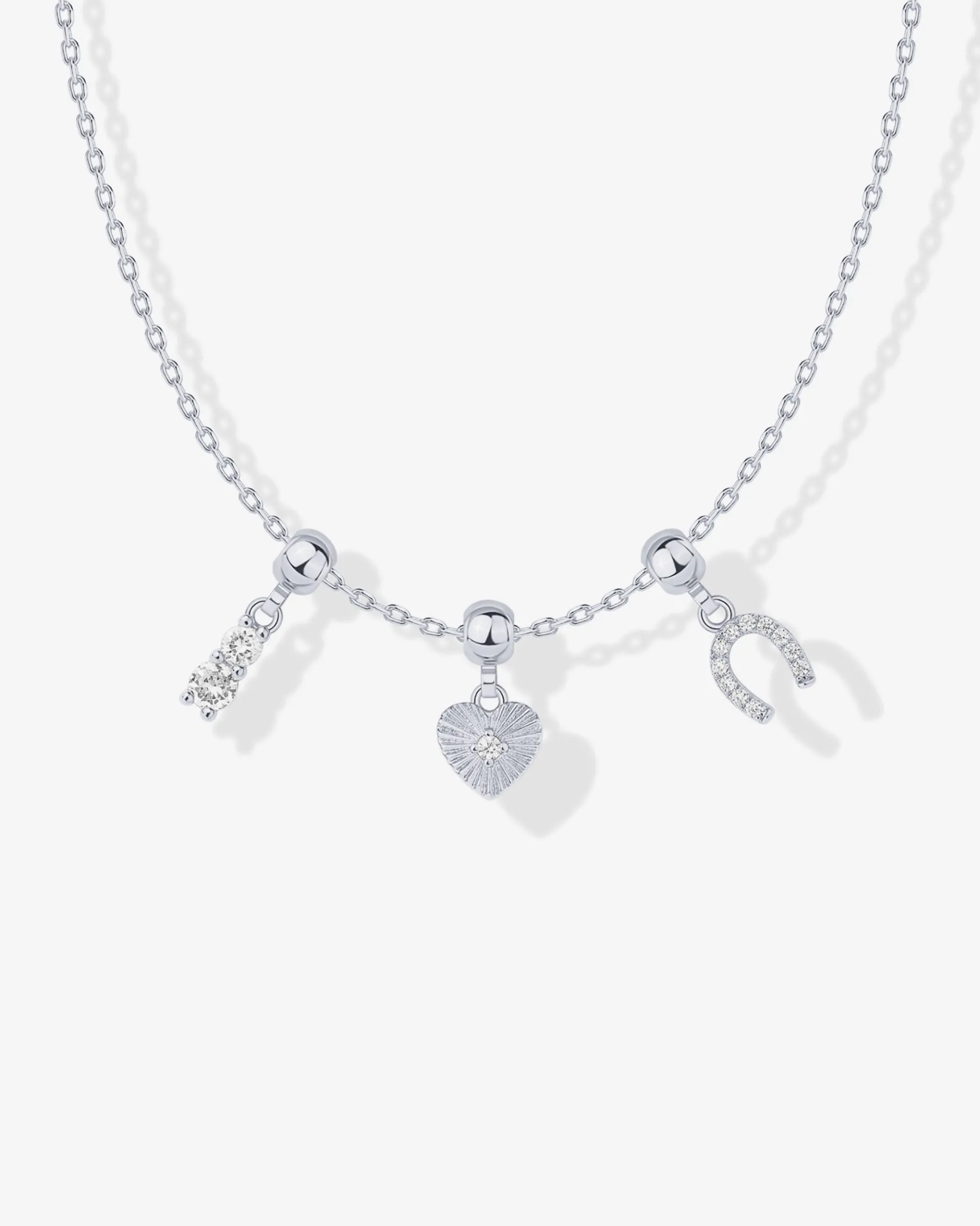 PAVOI Charms|Pendants-Whimsy Horseshoe Charm Necklace