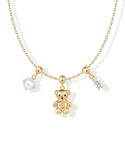 PAVOI Charms|Pearls-Whimsy Teddy Bear Charm Necklace