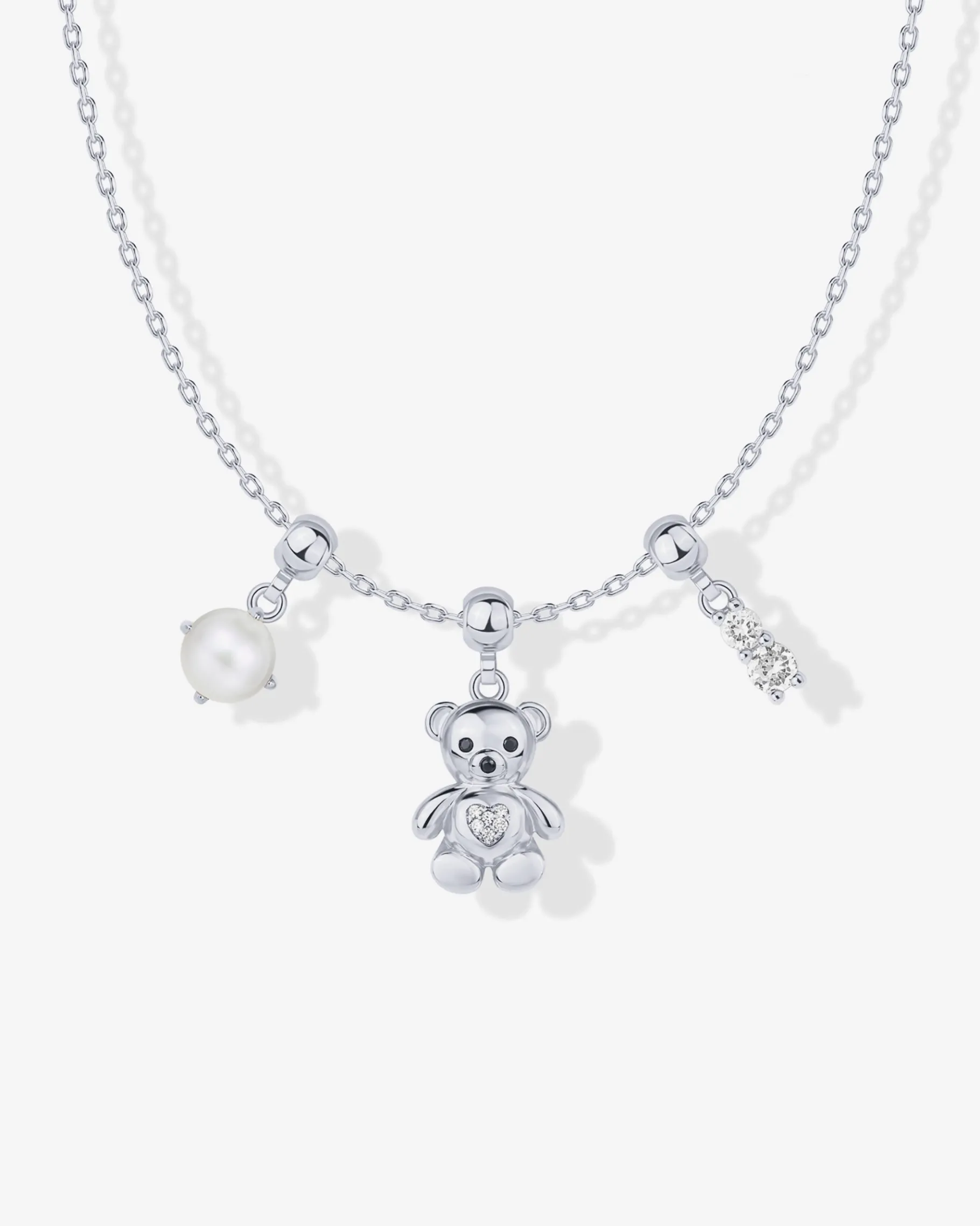 PAVOI Charms|Pearls-Whimsy Teddy Bear Charm Necklace